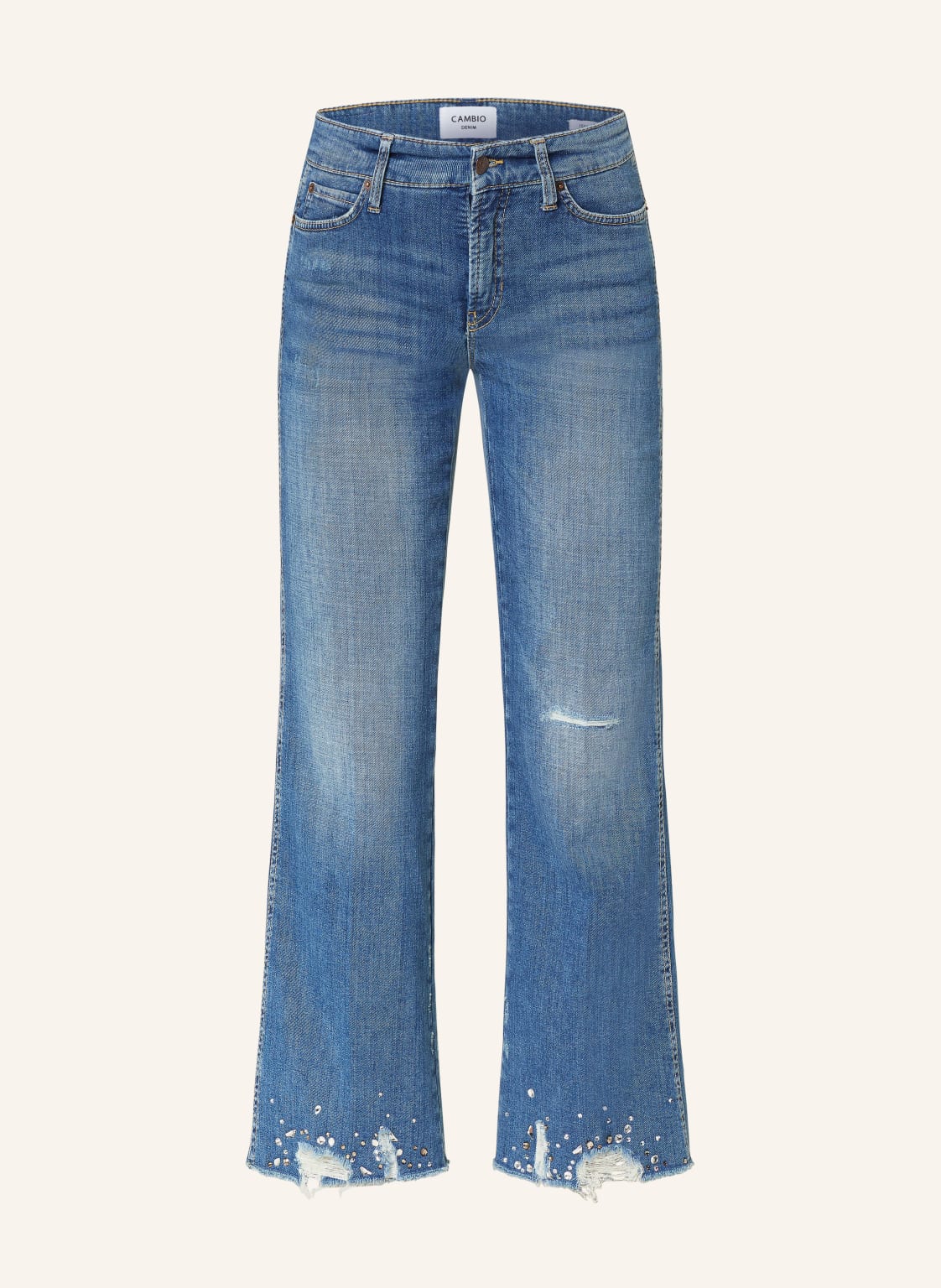 Cambio 7/8-Jeans Francesca Mit Schmucksteinen blau von CAMBIO