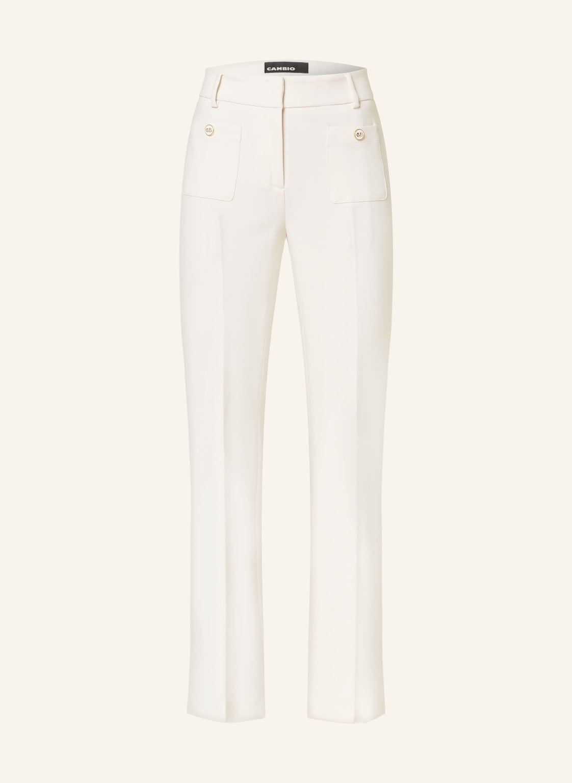 Cambio Bootcut-Hose Fawn weiss von CAMBIO