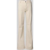 Cambio Flared Cut Hose mit Paspeltaschen Modell 'TESS' in Ecru, Größe 36 von CAMBIO