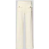 Cambio Flared Stoffhose in verkürzter Passform in Offwhite, Größe 34 von CAMBIO