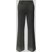 Cambio Flared Stoffhose mit Bügelfalten Modell 'FRANCOISE' in Silber, Größe 42 von CAMBIO