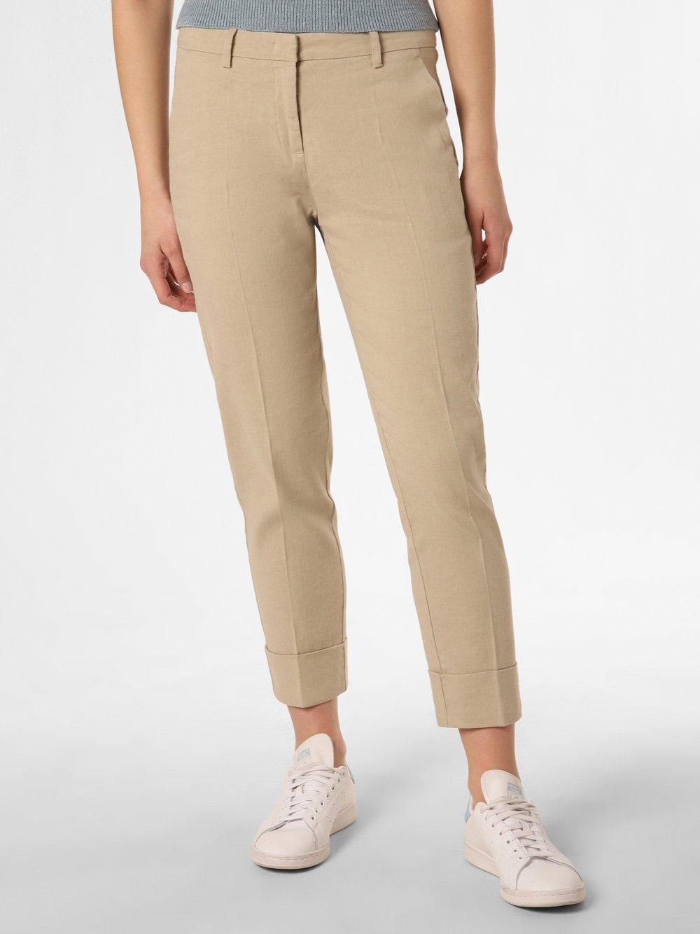 Cambio Hose mit Leinen-Anteil Damen Baumwolle, beige von CAMBIO