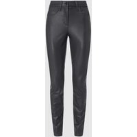 Cambio Leggings in Leder-Optik Modell 'RAY 5 POCKET' in Graphit, Größe 44 von CAMBIO