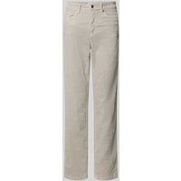 Cambio Regular Fit Hose mit Paspeltaschen Modell 'PEARLIE' in Hellgrau, Größe 42 von CAMBIO