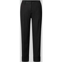 Cambio Regular Fit Leinenhose mit Gürtelschlaufen Modell 'KRYSTAL' in Black, Größe 42 von CAMBIO