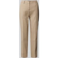 Cambio Regular Fit Leinenhose mit Gürtelschlaufen Modell 'KRYSTAL' in Camel, Größe 38 von CAMBIO