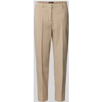 Cambio Regular Fit Leinenhose mit verkürztem Schnitt Modell 'KRYSTAL' in Camel, Größe 44 von CAMBIO