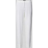 Cambio Regular Fit Leinenhose mit verkürztem Schnitt Modell 'KRYSTAL' in Weiss, Größe 36 von CAMBIO