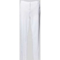 Cambio Regular Fit Stoffhose mit Leistentasche Modell 'Stella' in Weiss, Größe 40 von CAMBIO