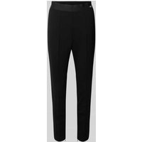 Cambio Slim Fit Stoffhose mit Label-Print Modell 'RYDER' in Black, Größe 46 von CAMBIO