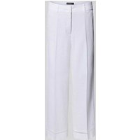 Cambio Straight Leg Leinenhose mit Bügelfalten Modell 'CALIFORNIA' in Offwhite, Größe 34 von CAMBIO