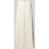 Cambio Wide Leg Leinenhose mit Bügelfalten Modell 'ALVA' in Sand, Größe 38 von CAMBIO