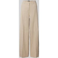 Cambio Wide Leg Leinenhose mit Eingrifftaschen Modell 'ADRIENNE' in Camel, Größe 36 von CAMBIO
