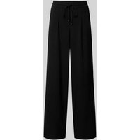 Cambio Wide Leg Stoffhose mit Bundfalten Modell 'AMANDA' in Black, Größe 40 von CAMBIO