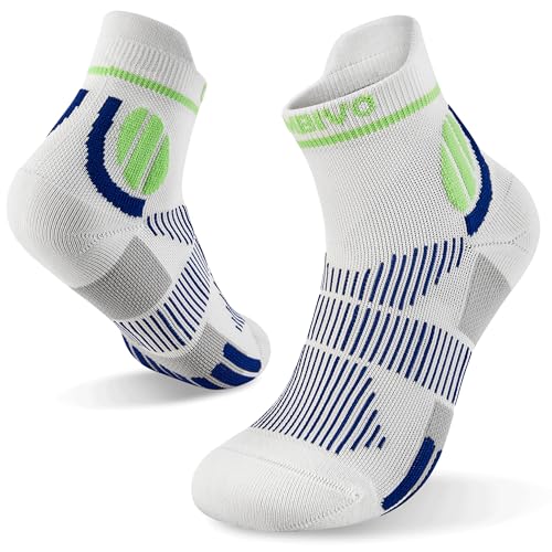 CAMBIVO Kompressionsstrümpfe Damen Herren 2 Paar, Stützstrümpfe für Knöchelschutz, Plantarfasziitis Socken mit Polsterungen, Anti-Blasen, Kompressionssocken für Sport, Reise, Arbeit, Alltag von CAMBIVO