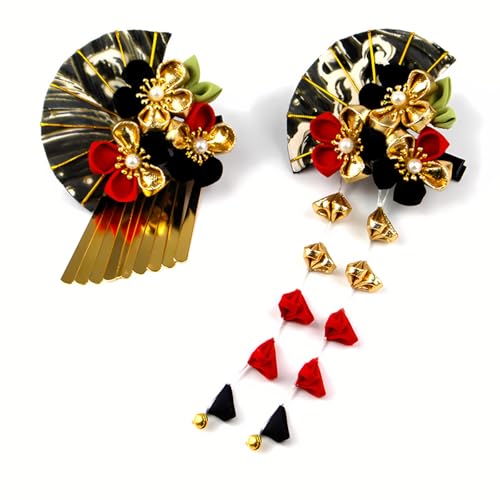 CAMDOM Japanische Kimono Quasten Blumen Haarspangen Traditionelles Kanzashi Haarnadeln Haaraccessoire Set für Hochzeit Cosplay Festivals und Täglichen Stil CAMDOM Japanische Kimono Quasten Blumen Haarspangen Traditionelles Kanzashi Haarnadeln Haaraccessoire Set für Hochzeit Cosplay Festivals und Täglichen Stil von CAMDOM
