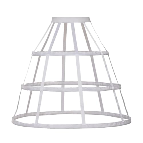 CAMDOM 3 Hoops Trim Half Briefs Girls Elastic Waist Victorian Cage Pannier Briefs Women's Dress Petticoat von CAMDOM