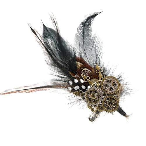 CAMDOM Steampunk Gothic Brosche Anstecknadel Metall Getriebe Quaste Kette Brosche Pin für Frauen Männer Ehemann Geschenke, Einheitsgröße, Metall von CAMDOM