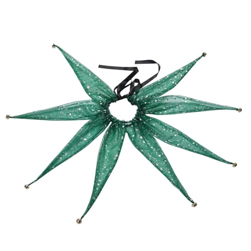 CAMDOM Viktorianischer Netzkragen für Erwachsene Spitzer Mesh Clown Kragen mit Glöckchen Karnevalskostüme Halskrause Zubehör für Halloween von CAMDOM