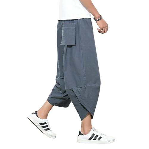 Lässige Haremshose für Herren, lässige lockere Hose, Herren-Jogginghose, modische Jogginghose mit Taschen von CAMDOM