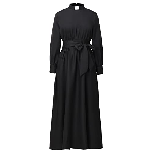 Religiöser Rock Kleid für Damen Langarm A Linie Elegantes Maxikleid Knielanger Traditioneller Damenrock von CAMDOM