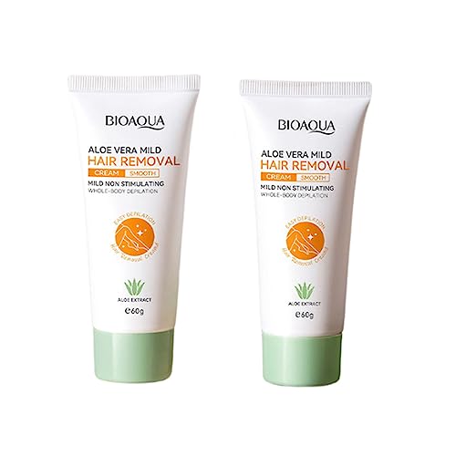 2PCS Haarentfernungscreme 60g Intim Enthaarungscreme Für Männer Frauen Haarentfernungscreme Für Empfindliche Haut Enthaarungscreme Für Den Intimbereich Und Körper Haarentfernung Für Gesicht, Achseln von CAMEIRGOU