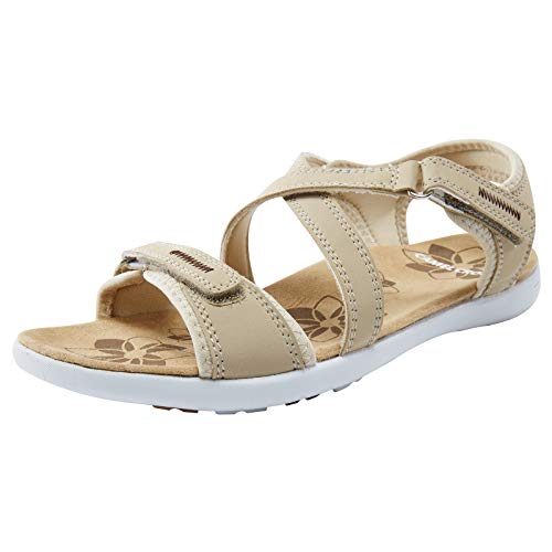 CAMEL CROWN Damen Wandersandalen Sport Ultra Bequeme Athletic Walking Sandalen mit Fußgewölbeunterstützung für Outdoor Reisen Strand Rucksackreisen, Beige, 38 EU von CAMEL CROWN