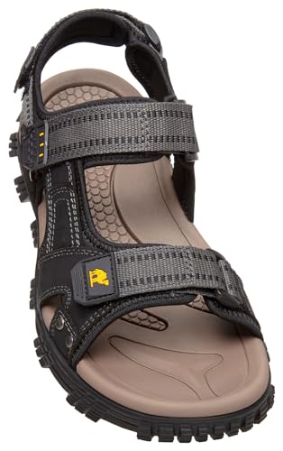 CAMEL CROWN Herren wasserdichte Wandersandalen, Schwarz (schwarz/grau), 38.5 EU von CAMEL CROWN