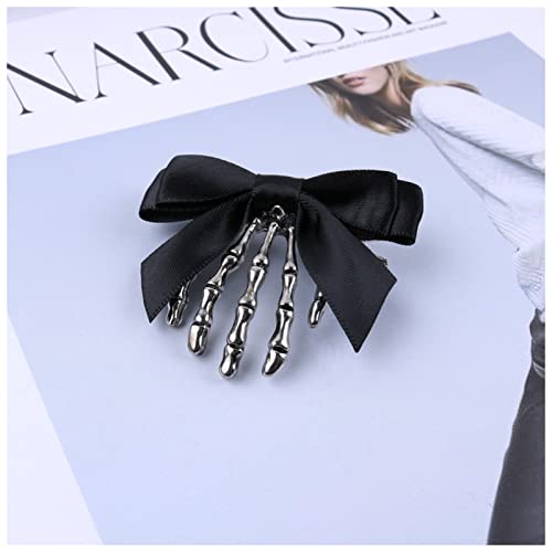 Haarklammer 1 Stück Ribbon Bowknot Schädel Hand Haar Clip for Frauen Mädchen Haar Haarpins Barrette Haarschmuck Punk Stil Headwear Haarklammer Groß von CAMEMO