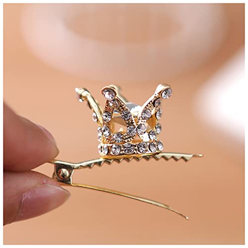 Haarklammer Nette Kristall Prinzessin Party Crown Tiara Haarnadelclip Silber Überzogene Damen Haarschmuck Haarklammer Groß(Model 1) von CAMEMO