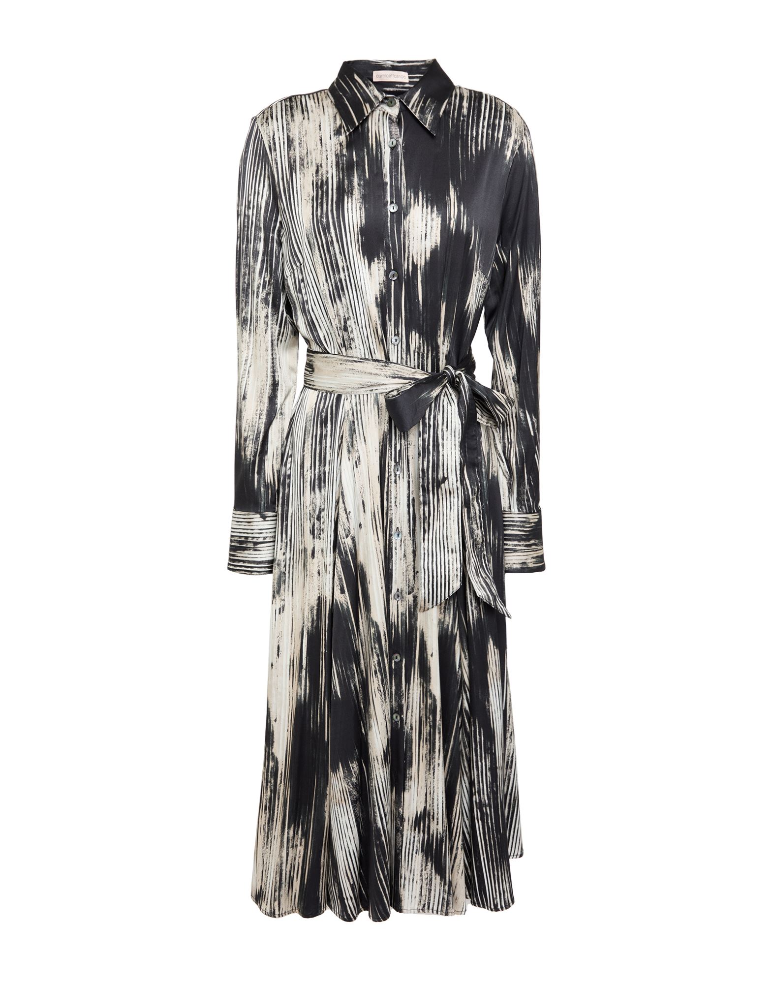 CAMICETTASNOB Midi-kleid Damen Braungrau von CAMICETTASNOB
