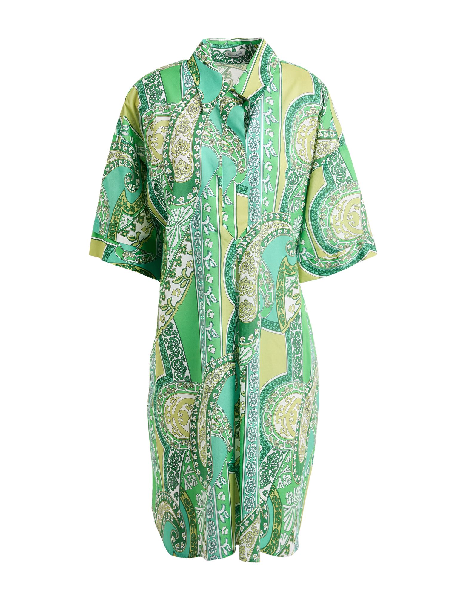 CAMICETTASNOB Midi-kleid Damen Grün von CAMICETTASNOB