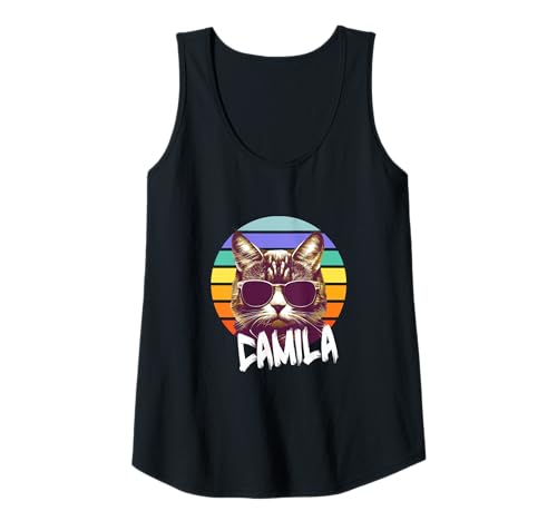 Damen CAMILA - Schöner Mädchen Name mit lustiger Katze Tank Top Damen CAMILA - Schöner Mädchen Name mit lustiger Katze Tank Top von CAMILA Tochter Enkel Geburtstag Geschenkideen