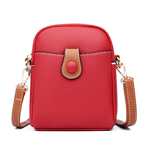 Damen Handy Umhängetasche Veganes Leder Damen Kleine Handy Crossbody Bag Damen Kunstleder Schultertasche Moderne Taschen Abnehmbar Schultergurt für tägliches Arbeiten Verabredungen Einkaufen von Camilife