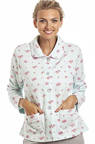 Camille Damen Blumenprint Mock Steppbettjacke 50-52 TURQ Camille Damen Blumenprint Mock Steppbettjacke 50-52 TURQ von Camille
