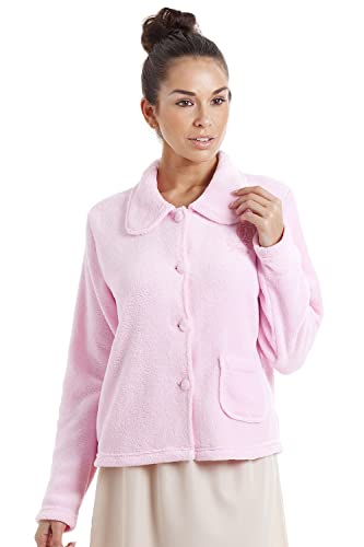 Camille Damen Luxus Weiche Knopf Bettjacken 50-52 Pink von Camille