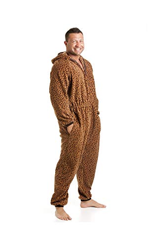 Camille Herren Soft Fleece Onesies L CARAMAL Leopard von Camille