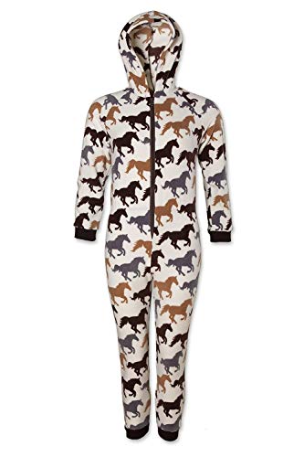 Camille Kinder Pferd Print Onesie Pyjama Sets 6-8 Years Cream Horse von Camille