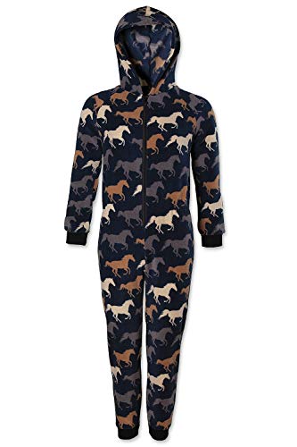 Camille Kinder Pferd Print Onesie Pyjama Sets 9-11 Years Navy Horse von Camille