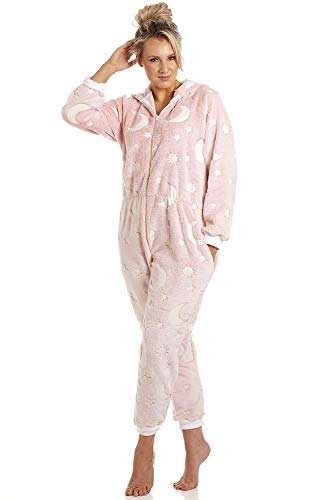 CAMILLE Womens im Dunkeln leuchten Sterne Print Onesies 50/52 Pink von Camille