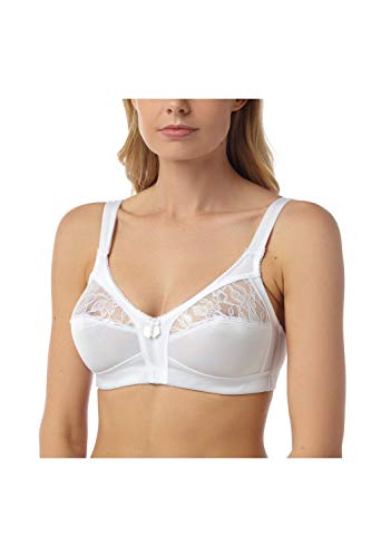 CAMILLE Weißer BH ohne Bügel für Damen 90B White von Camille