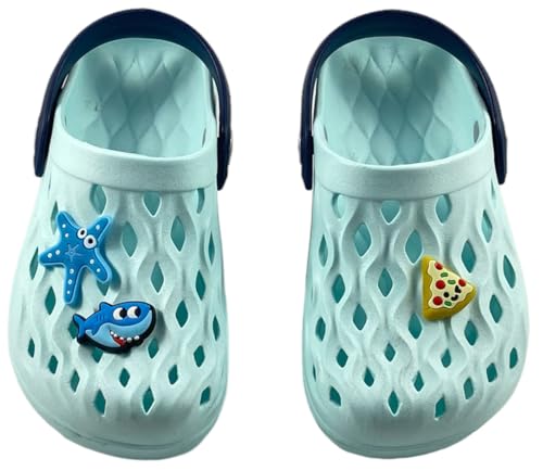 CAMMINARE Boots, for you Unisex Kinder Eva Clogs mit Schuhanstecker Gartenschuhe Jungen Mädchen Flow 24-34 EU (Hellblau, 27/28) von CAMMINARE Boots, for you