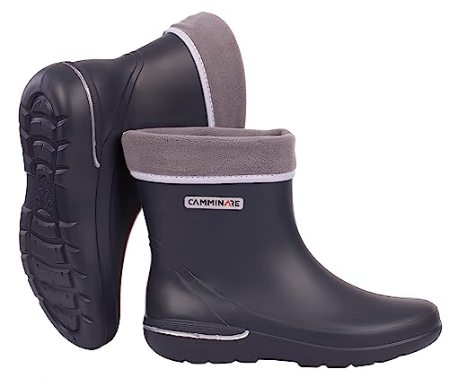 CAMMINARE walk a mile Damen Gefütterte EVA Regenstiefel Herausnehmbares Innenfutter 36-41 EU (Marineblau, eu_footwear_size_system, adult, numeric, medium, numeric_36) von CAMMINARE walk a mile