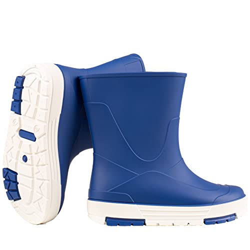 CAMMINARE walk a mile Kinder Gummistiefel Wasserdichte PVC Stiefeletten für Jungen und Mädchen 22-35 EU (Blau, eu_footwear_size_system, big_kid, numeric_range, medium, numeric_34, numeric_35) von CAMMINARE walk a mile