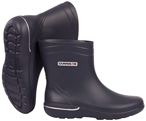 CAMMINARE walk a mile Leichte Damen EVA-Schaum Kurze Gummistiefel Knöchelhohe Stiefeletten 36-41 EU (Marineblau, eu_footwear_size_system, adult, numeric, medium, numeric_36) von CAMMINARE walk a mile