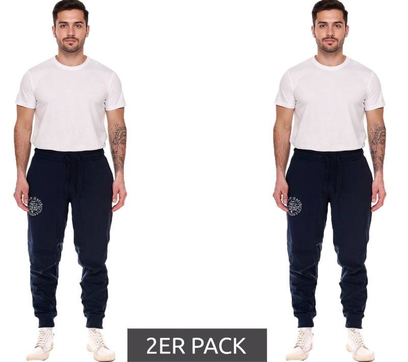 2er Sparpack CAMP DAVID Herren Jogging-Hose mit Baumwollanteil Sweat-Hose Trainings-Hose 428251 2301 Dunkelblau von CAMP DAVID