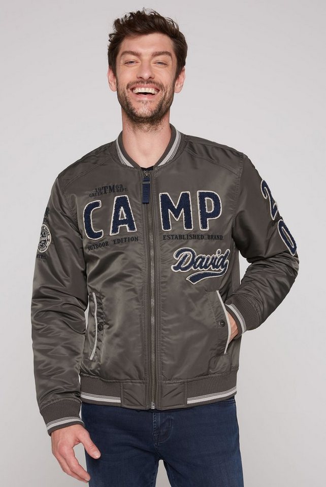 CAMP DAVID Blouson mit großem Frottee-Logo von CAMP DAVID