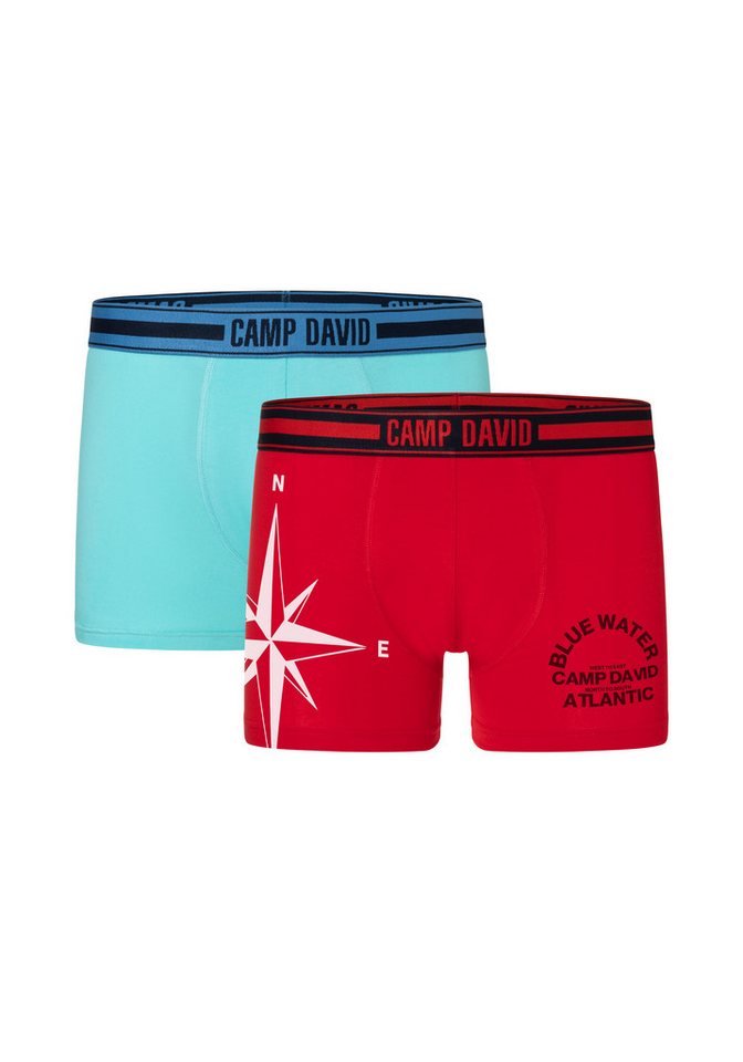 CAMP DAVID Boxershorts casual (2er Pack) mit elastischem Logo-Bund von CAMP DAVID