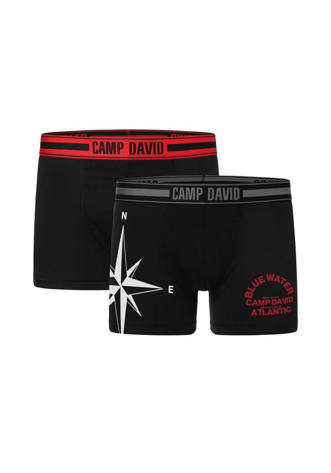 CAMP DAVID Boxershorts casual (2er Pack) mit elastischem Logo-Bund von CAMP DAVID