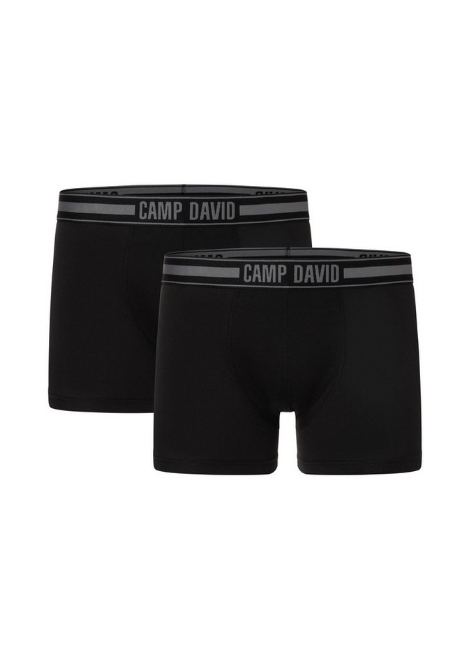 CAMP DAVID Boxershorts casual (2er Pack) mit elastischem Logo-Bund von CAMP DAVID